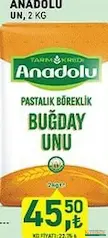 TARIM KREDİ ANADOLU UN 2 KG fiyat ve kampanya bilgisi